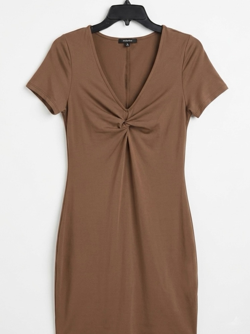 Twist-Front Brown Midi Dress by Marciano